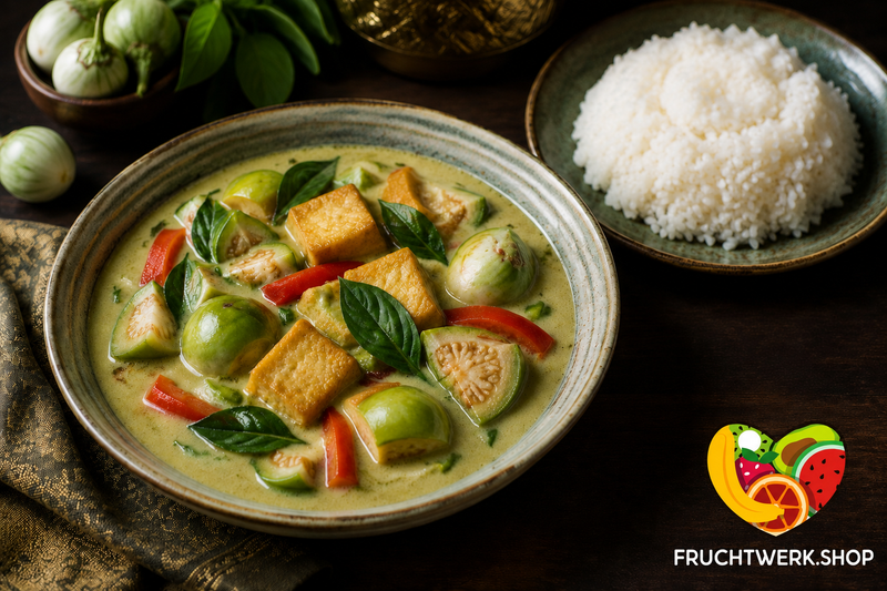 Grünes Thai-Curry mit Thai-Auberginen